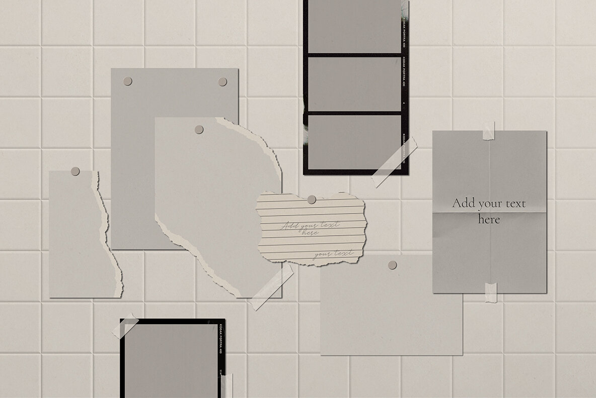 Realistic Mood Board Mockups lll 7