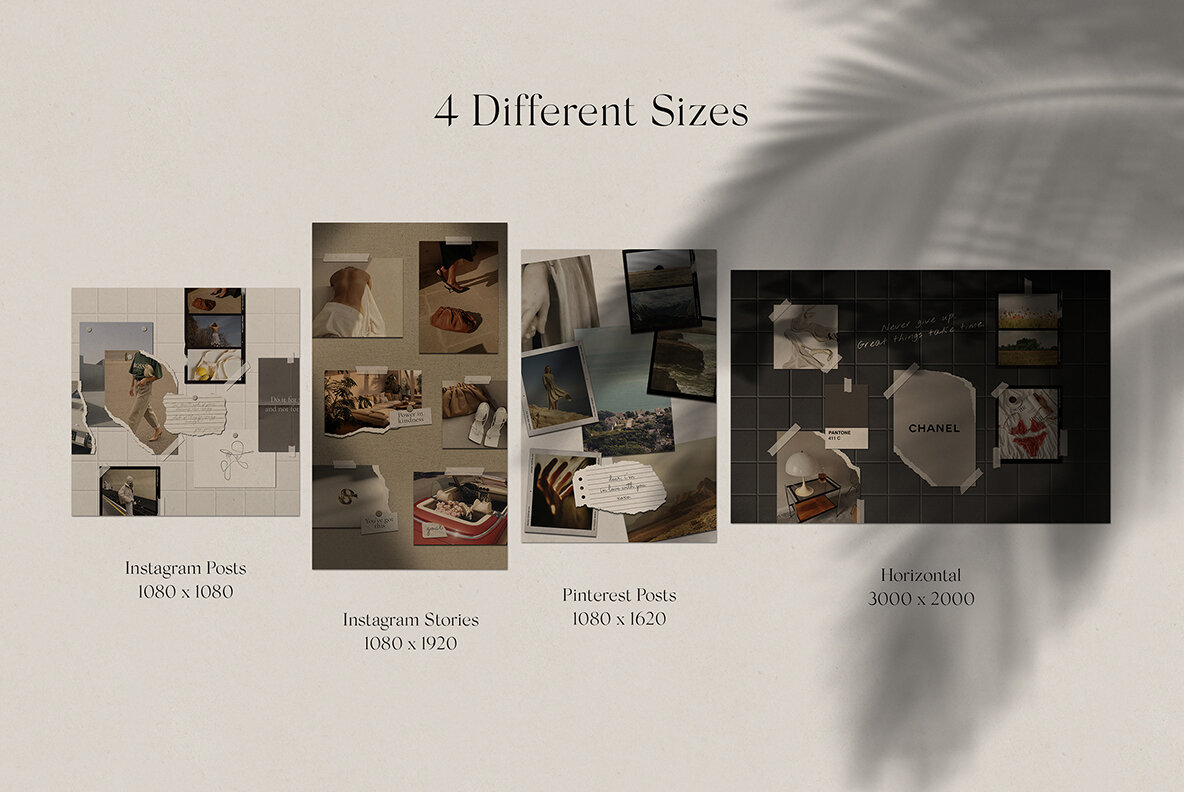 Realistic Mood Board Mockups lll 8