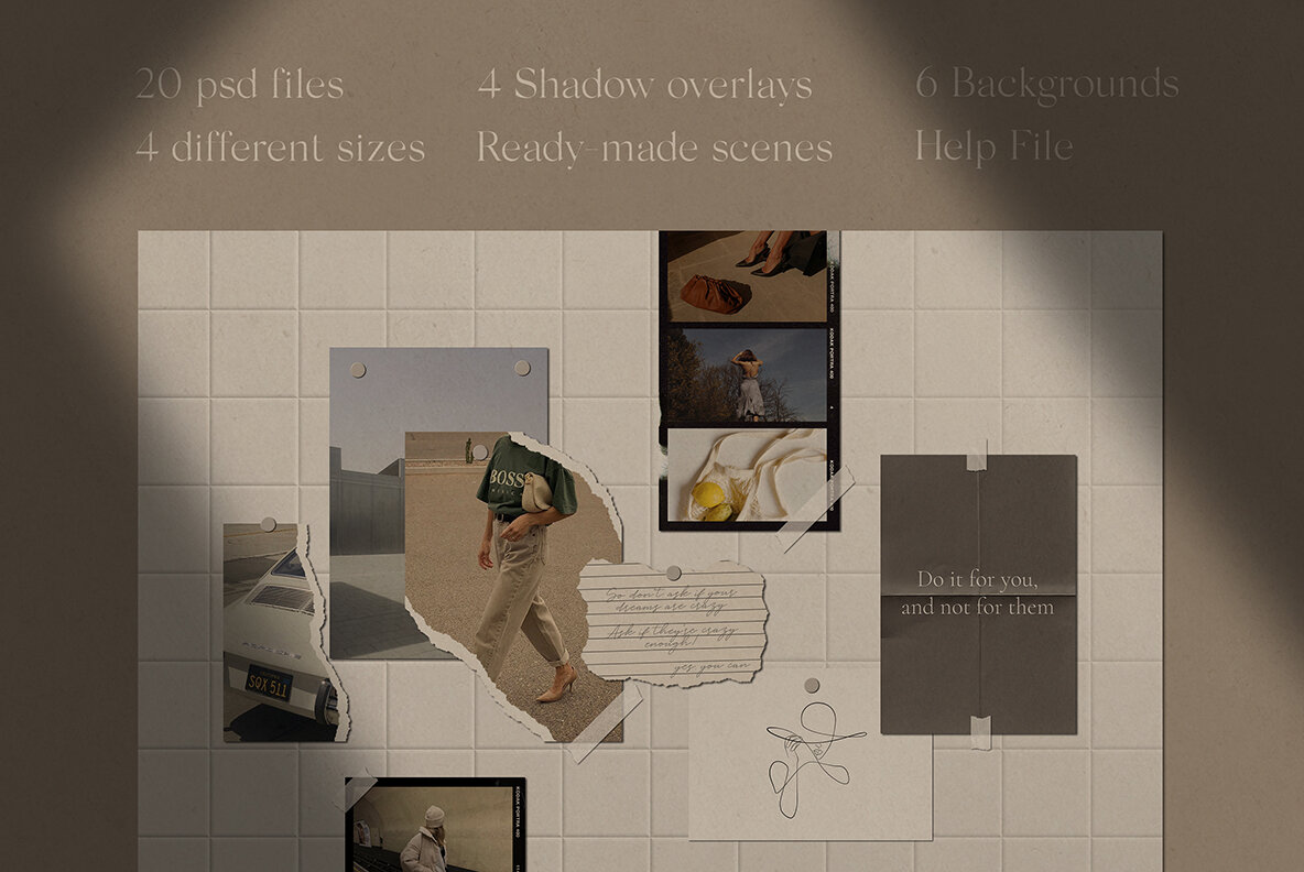 Realistic Mood Board Mockups lll 13