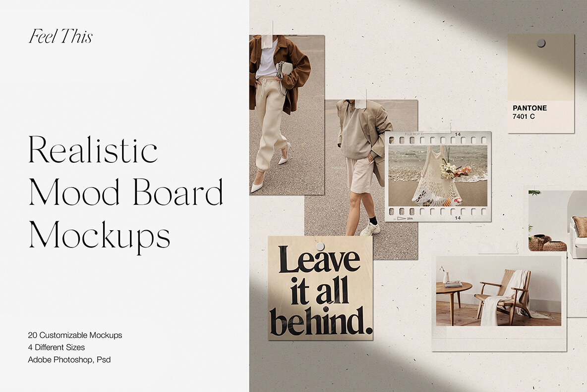 Realistic Mood Board Mockups lV 1
