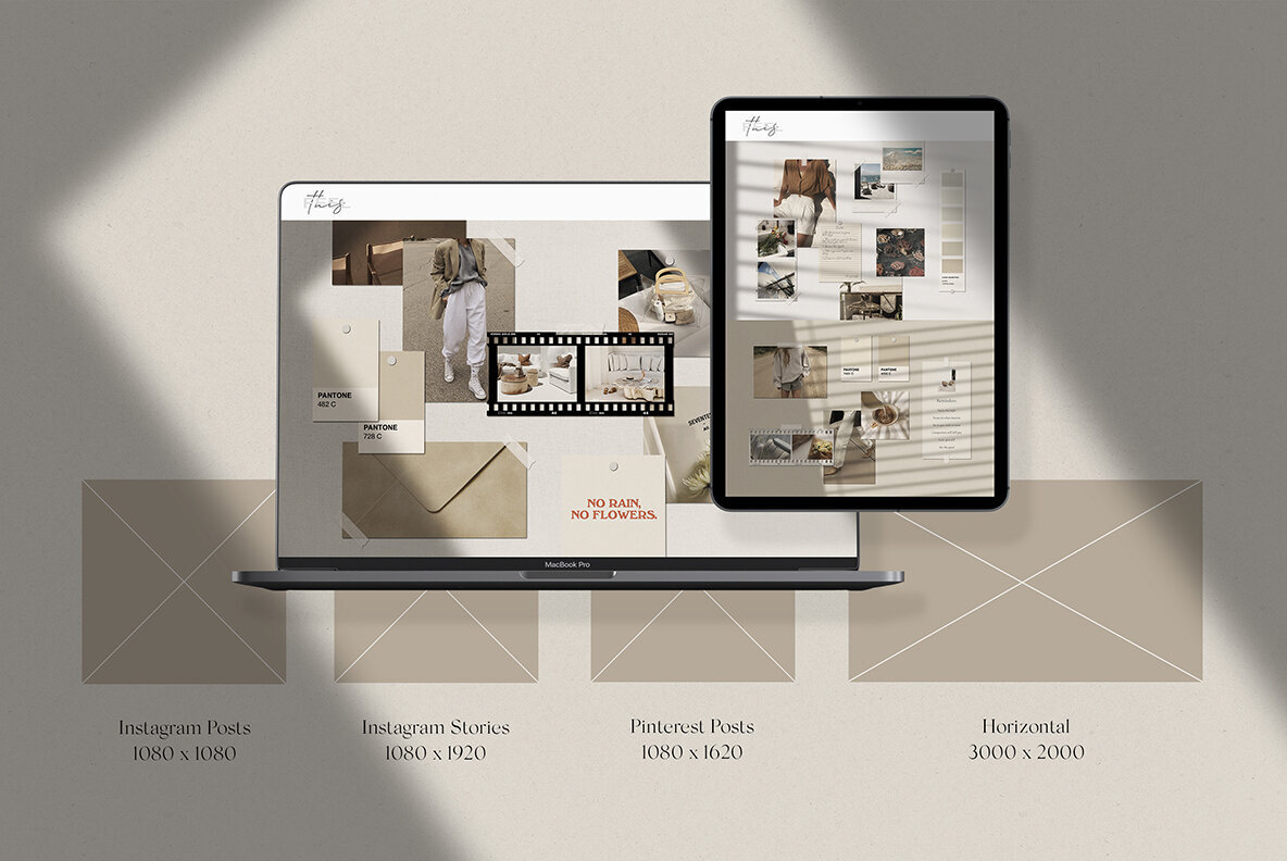 Realistic Mood Board Mockups lV 2