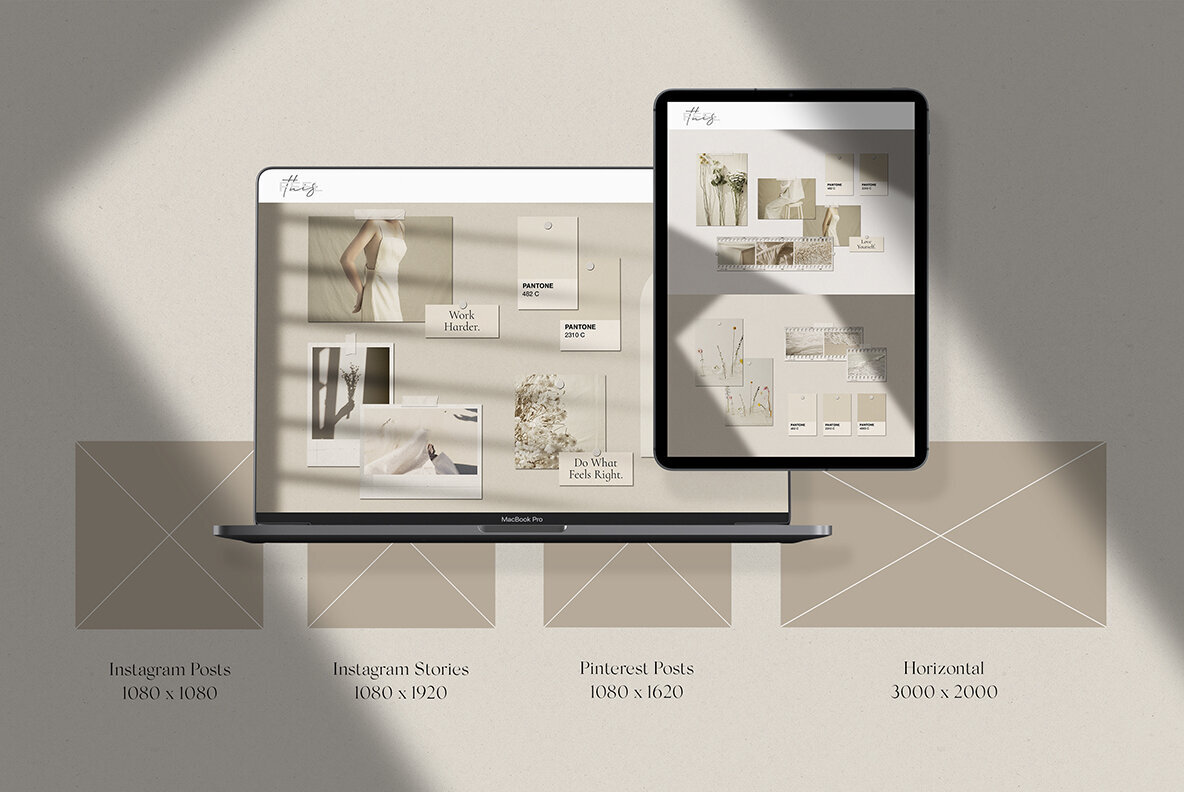 Realistic Mood Board Mockups V 2