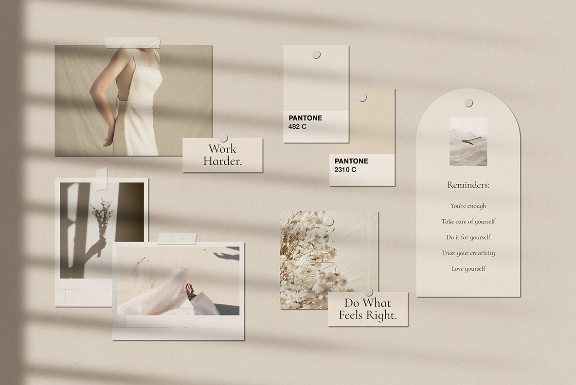 Realistic Mood Board Mockups V 7