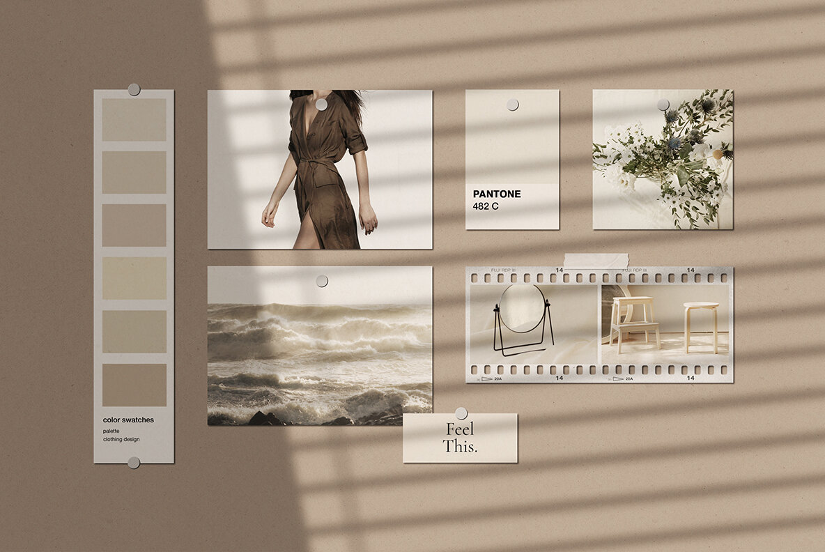 Realistic Mood Board Mockups V 8
