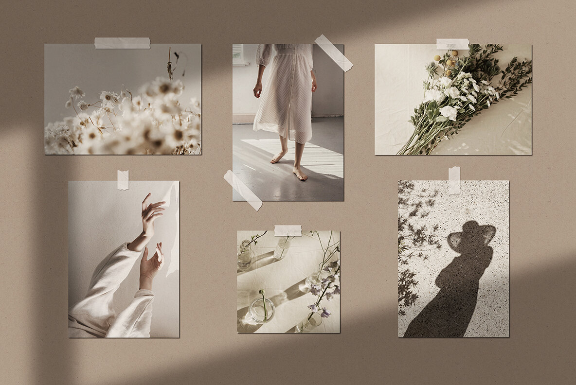 Realistic Mood Board Mockups V 9
