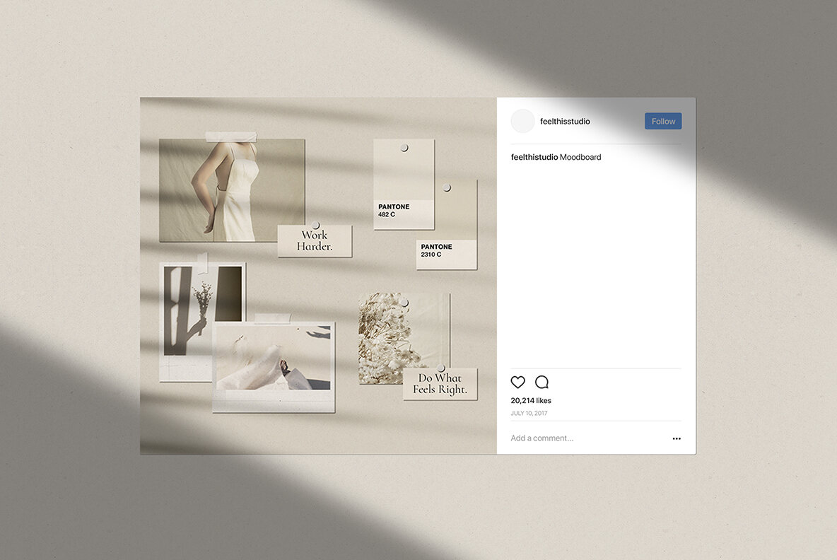 Realistic Mood Board Mockups V 12