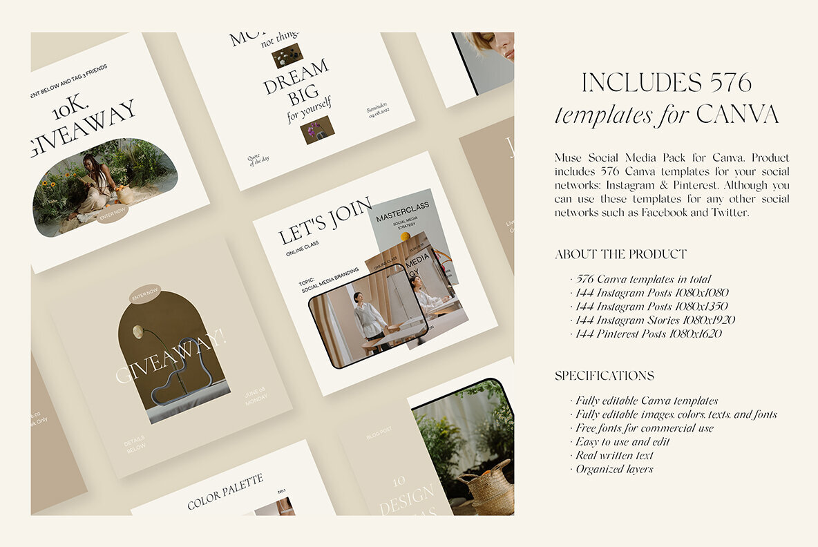 Muse Social Media Pack Canva 2