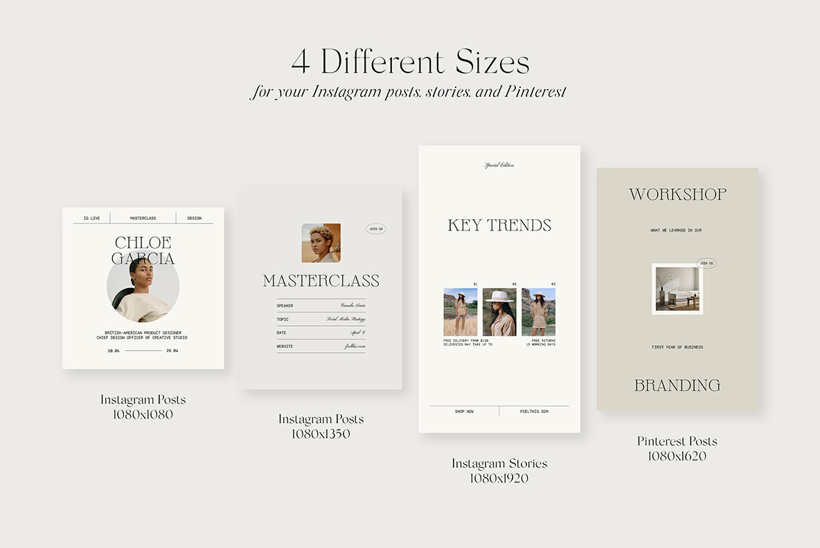 Heaven Instagram Social Media Pack Canva PS 3