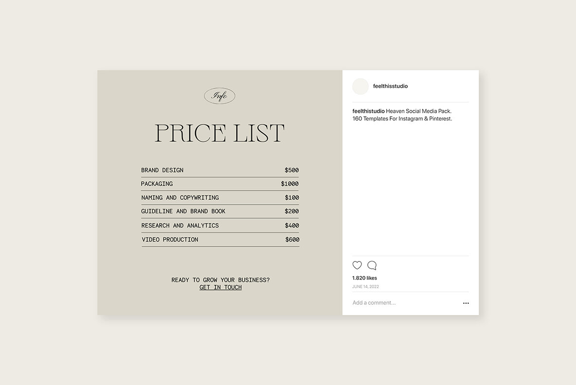 Heaven Instagram Social Media Pack Canva PS 14