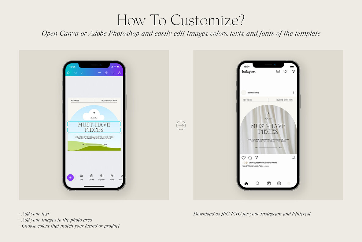 Heaven Instagram Social Media Pack Canva PS 20