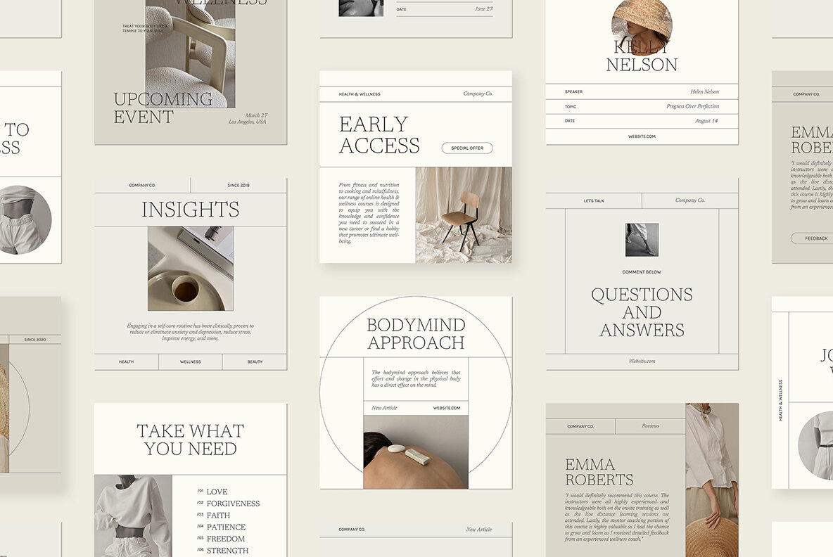 Wellness Instagram Social Media Pack Canva PS 6