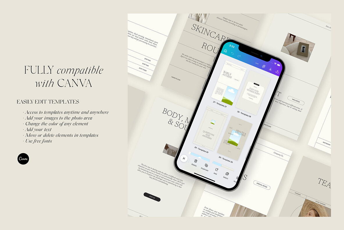 Wellness Instagram Social Media Pack Canva PS 10