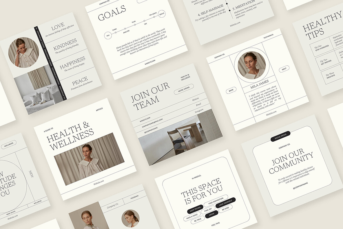 Wellness Instagram Social Media Pack Canva PS 12