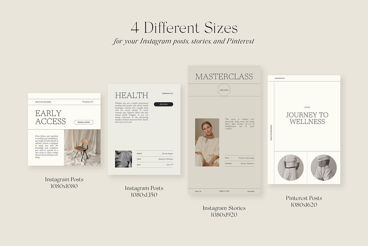 Wellness Instagram Social Media Pack Canva PS 13