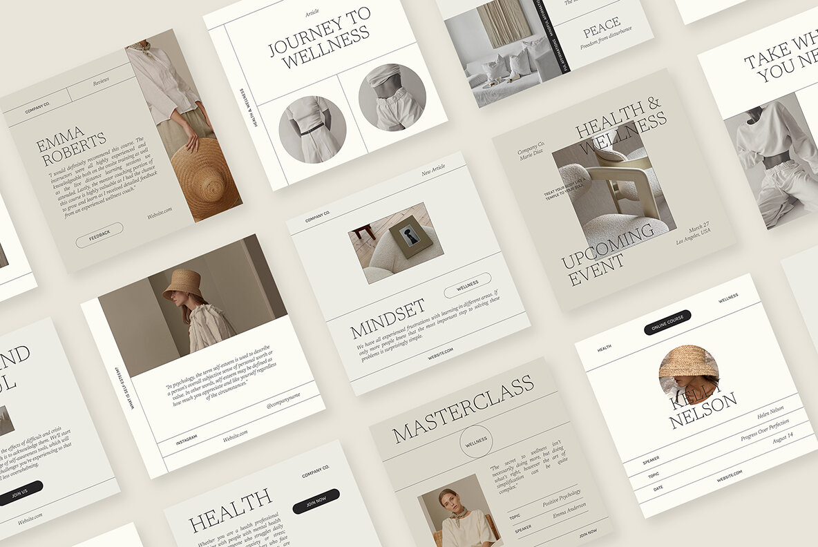 Wellness Instagram Social Media Pack Canva PS 14