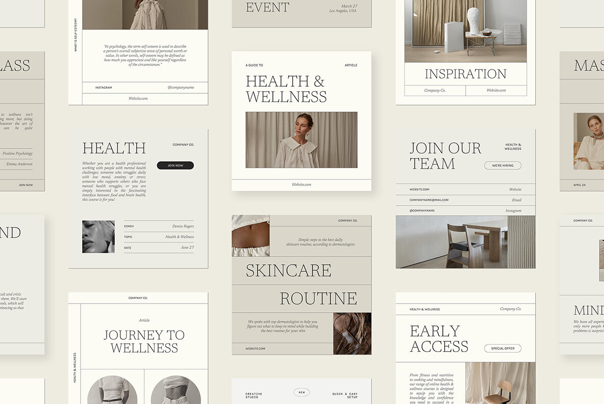 Wellness Instagram Social Media Pack Canva PS 15