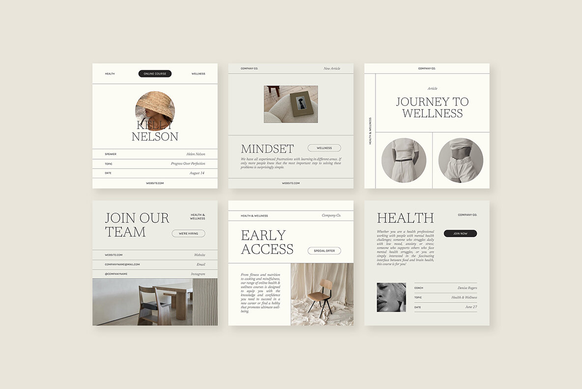 Wellness Instagram Social Media Pack Canva PS 17