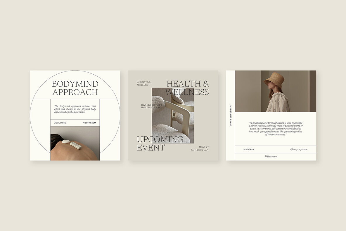 Wellness Instagram Social Media Pack Canva PS 20