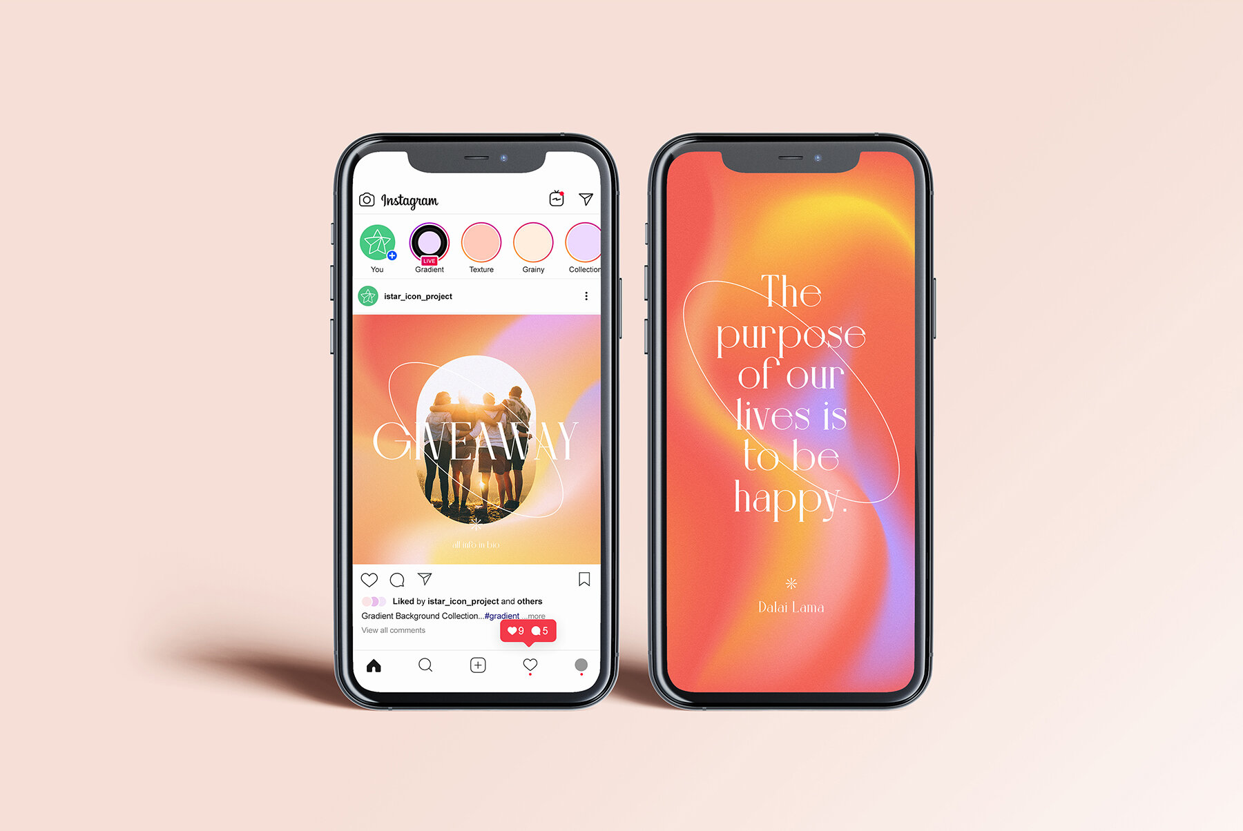 Grainy and Smooth Gradient Textures Pack 9