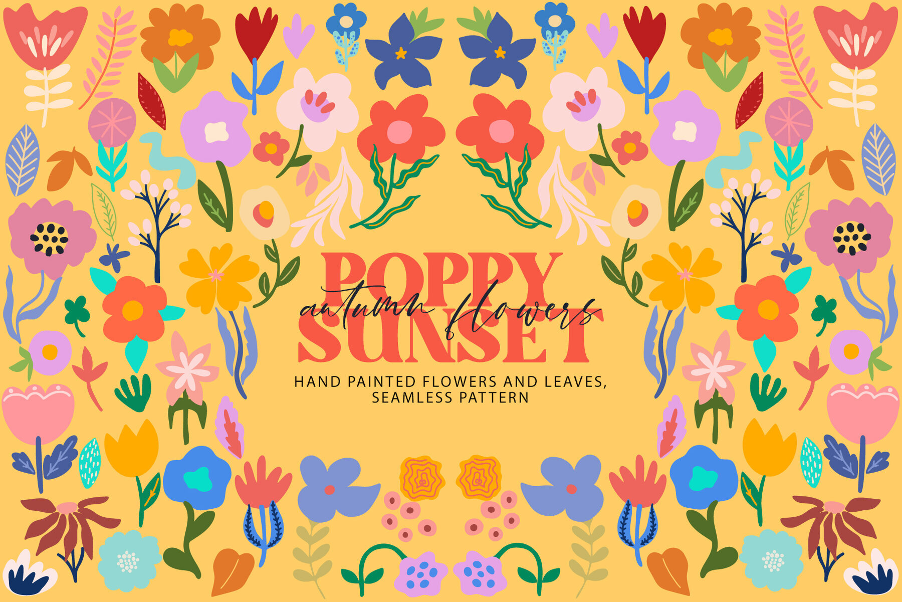 Poppy Sunset Autumn Flowers 1