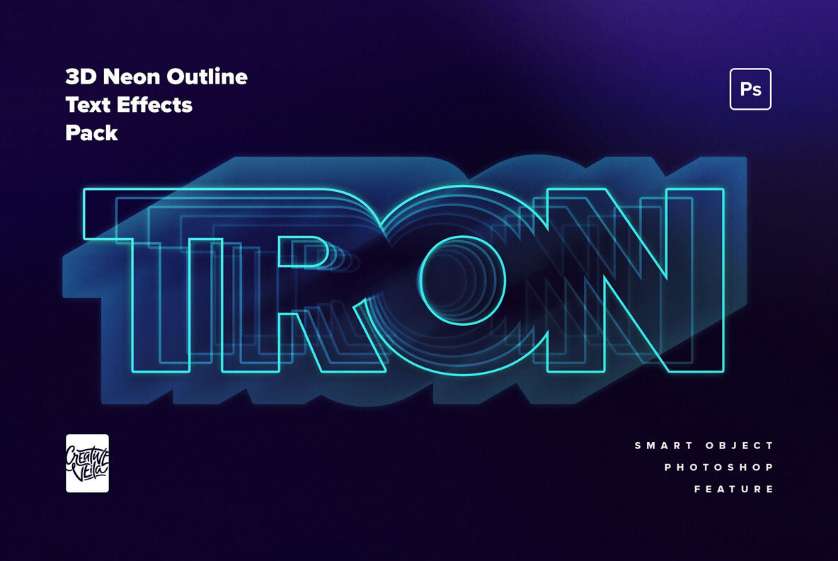 80s Retro Futuristic 3D Neon Text Effect 2