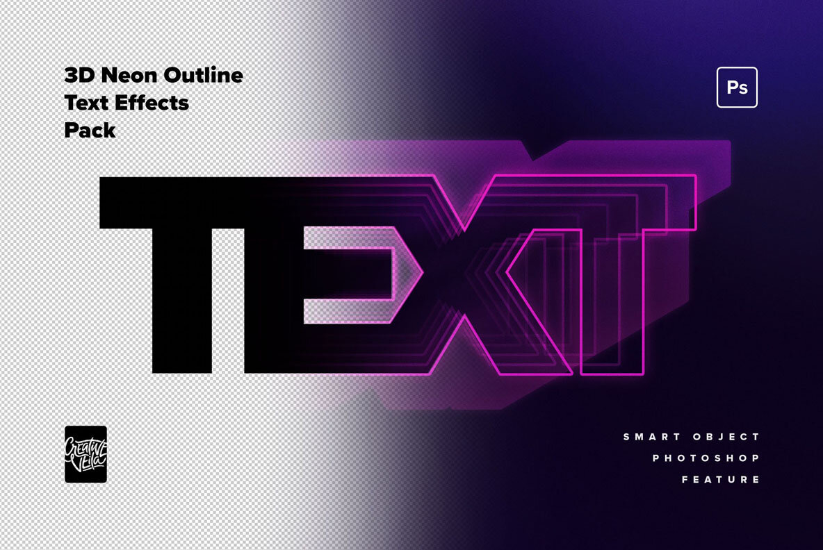 80s Retro Futuristic 3D Neon Text Effect 5