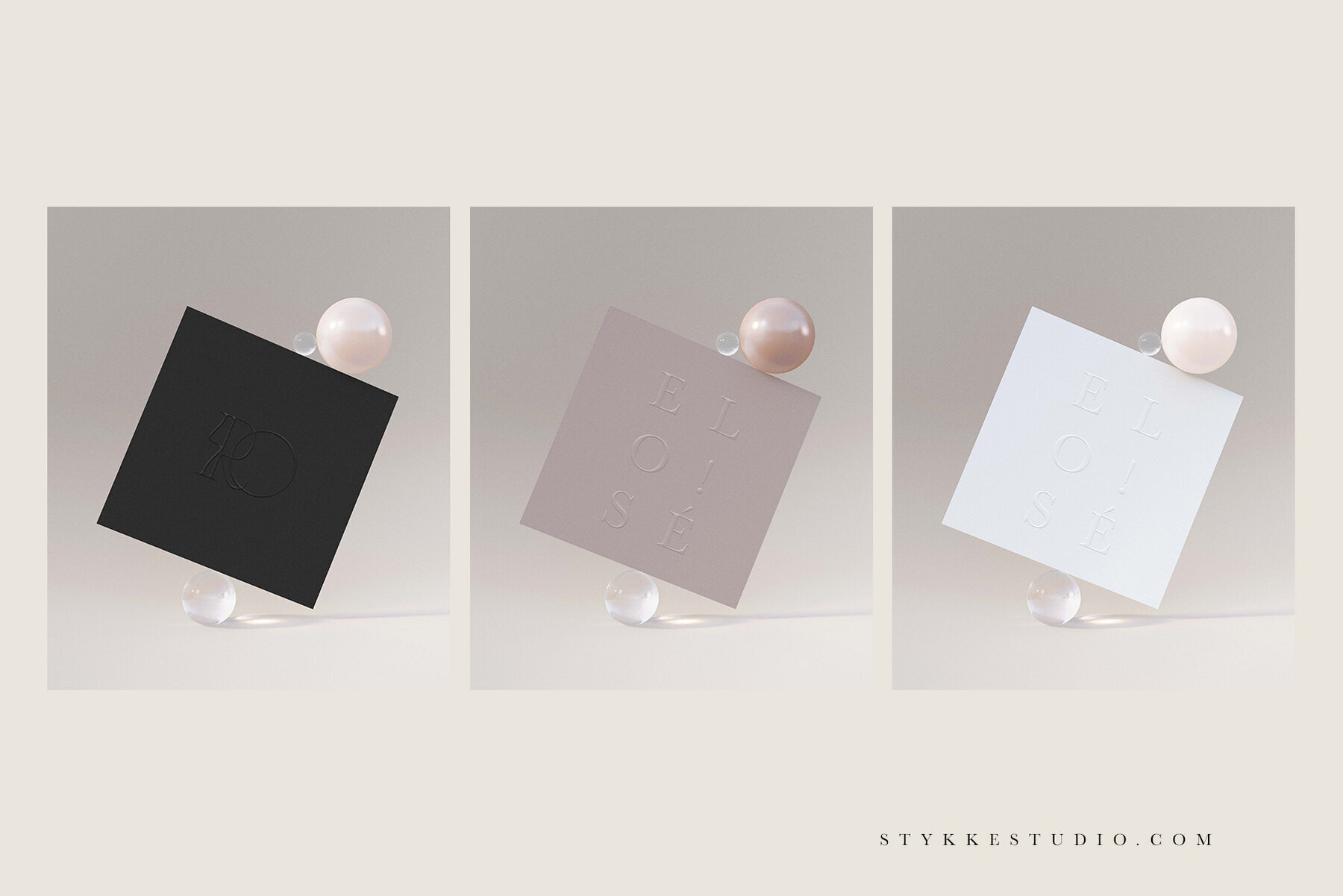 ELO S     Square Business Card Mockup 3