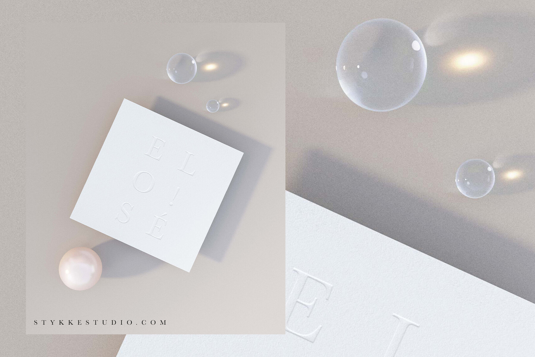 ELO S     Square Business Card Mockup 4