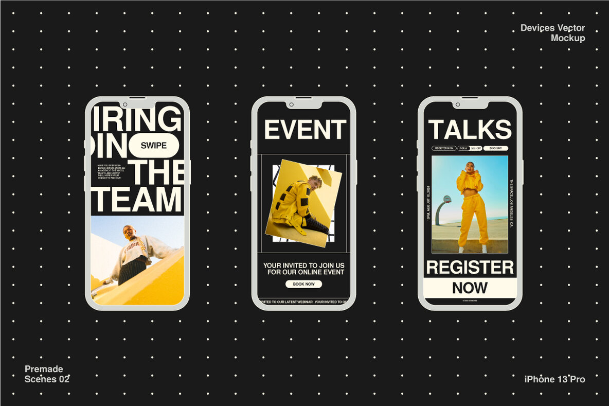 Outline Device Mockups   12 Patterns 4