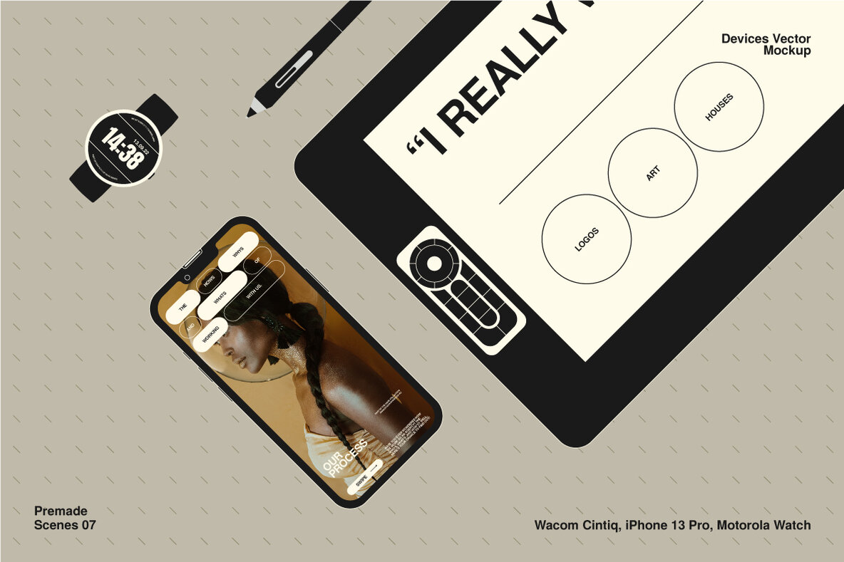 Outline Device Mockups   12 Patterns 14