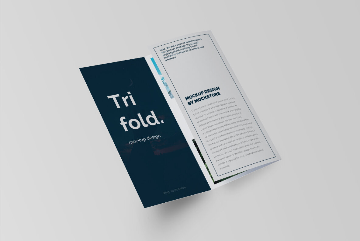 Trifold Brochure Mock up Set 2