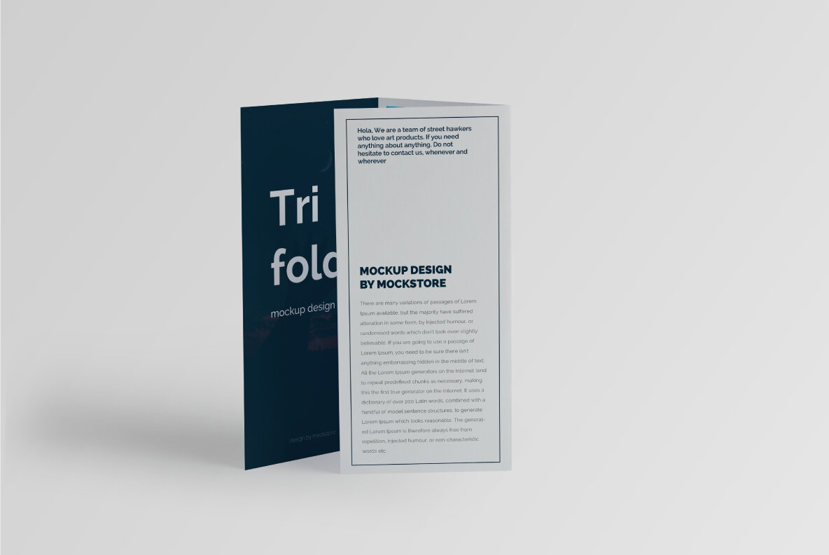 Trifold Brochure Mock up Set 5