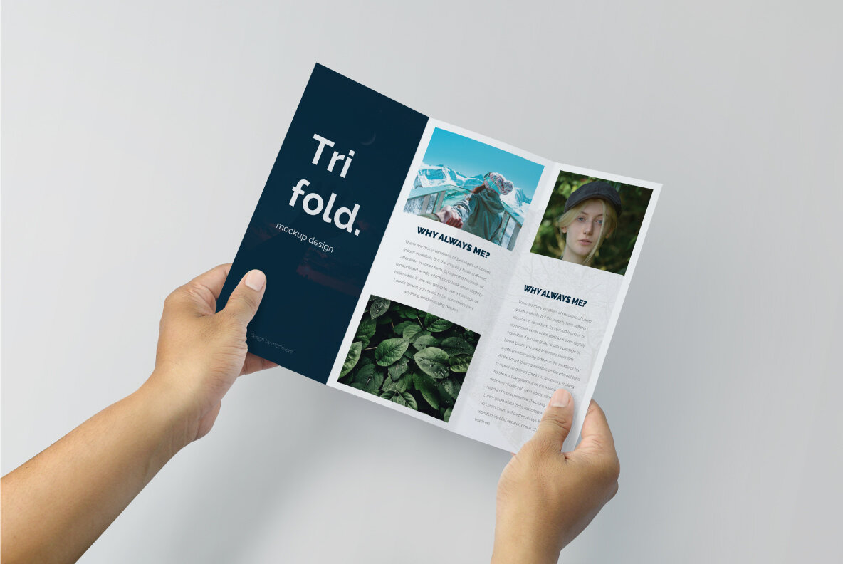 Trifold Brochure Mock up Set 6