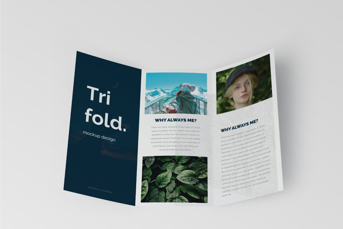 Trifold Brochure Mock up Set 10