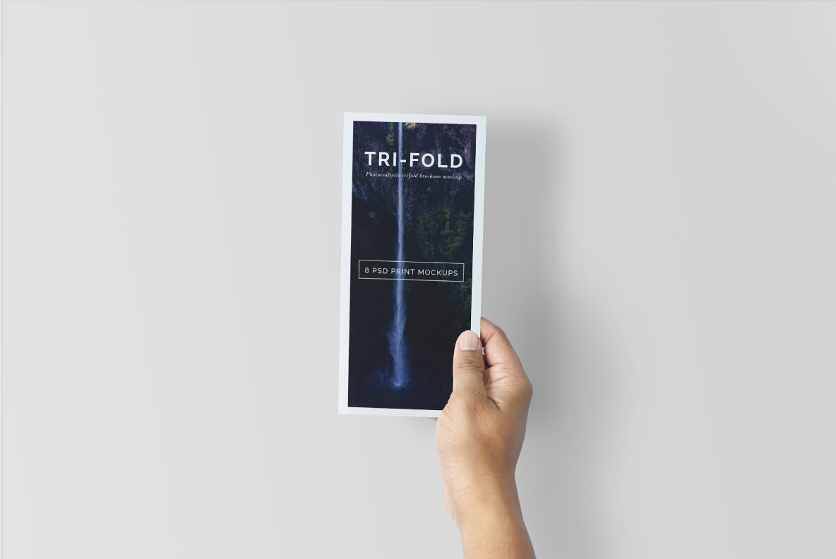 Trifold Brochure Mock up Set 11