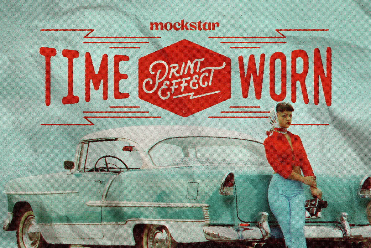 Time worn Print Effect 1