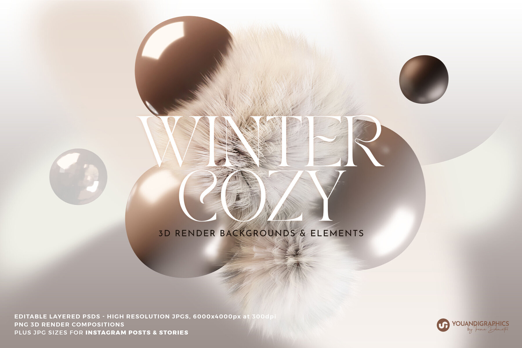 Winter Cozy Backgrounds   3D Scenes 1
