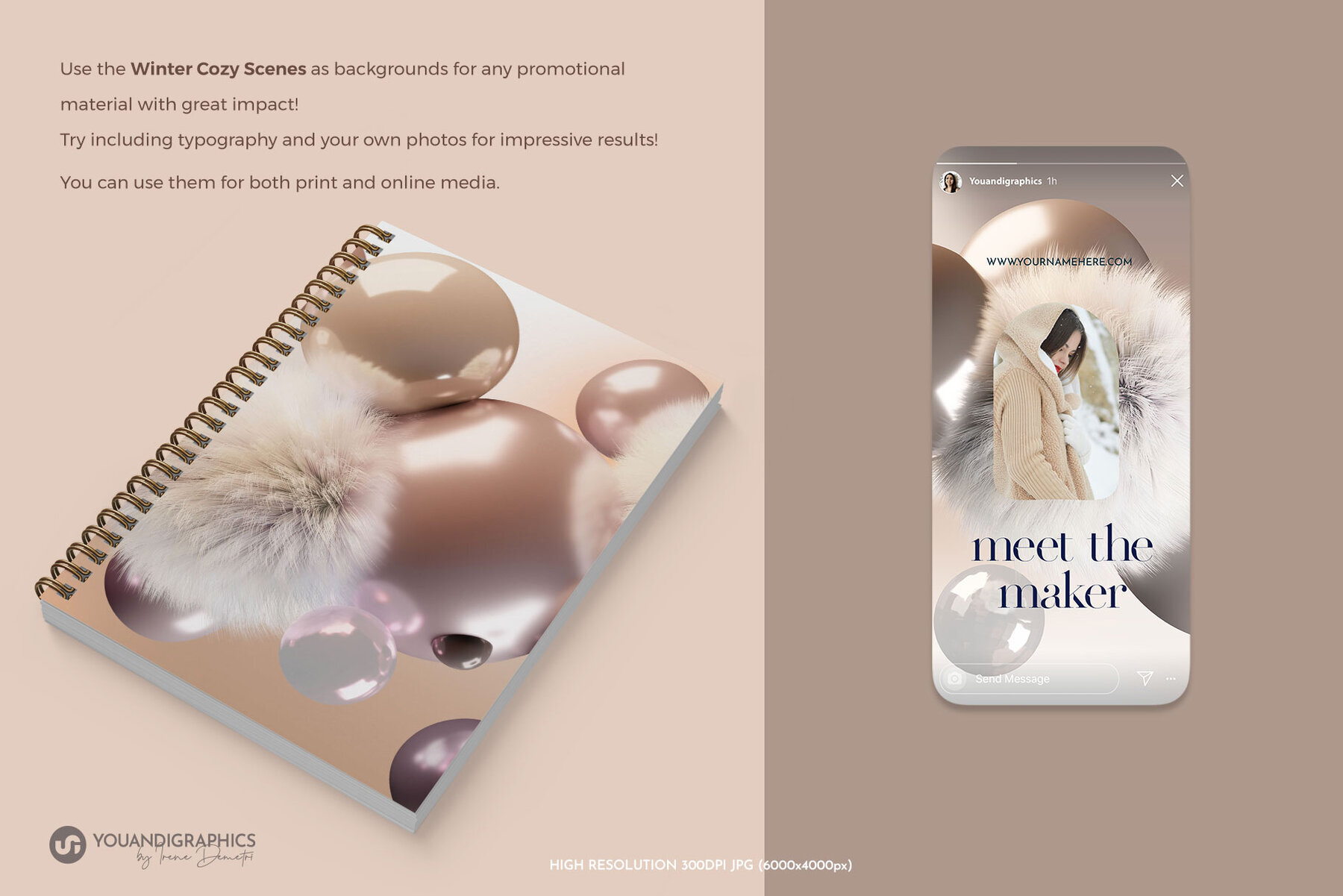 Winter Cozy Backgrounds   3D Scenes 3