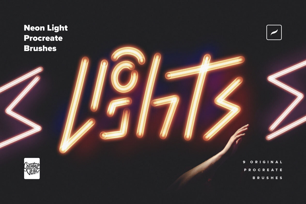 Neon Light Procreate Brushes 1