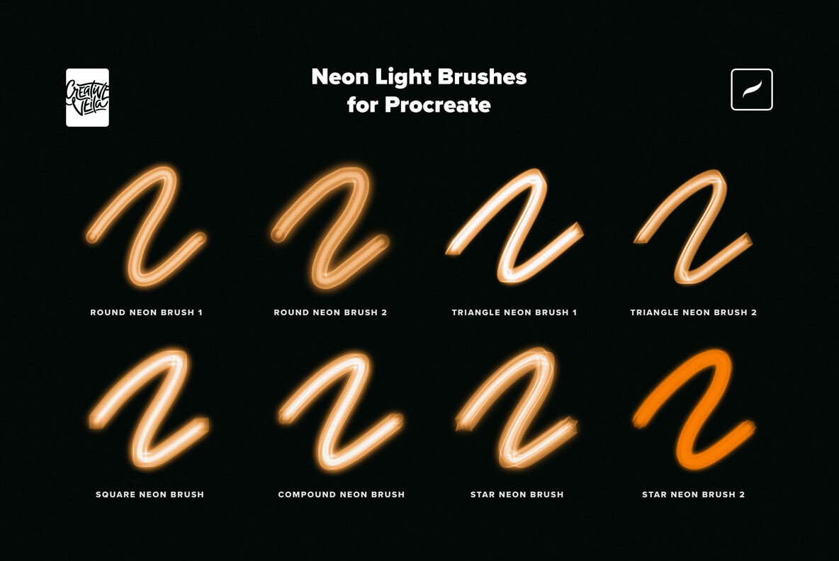 Neon Light Procreate Brushes 4