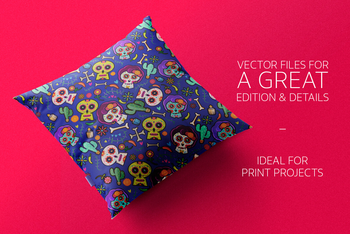 Day of The Dead Pattern Illustrations 4