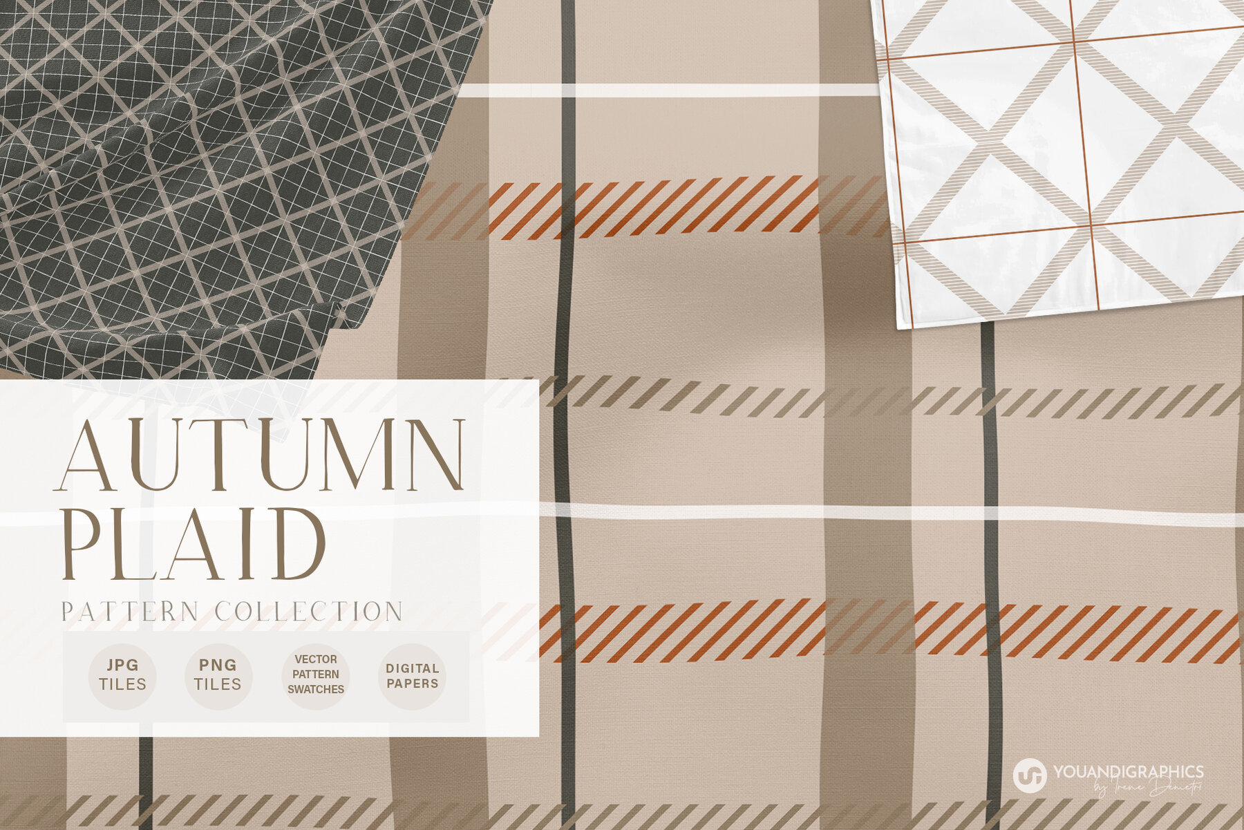 Autumn Plaid Seamless Patterns 1