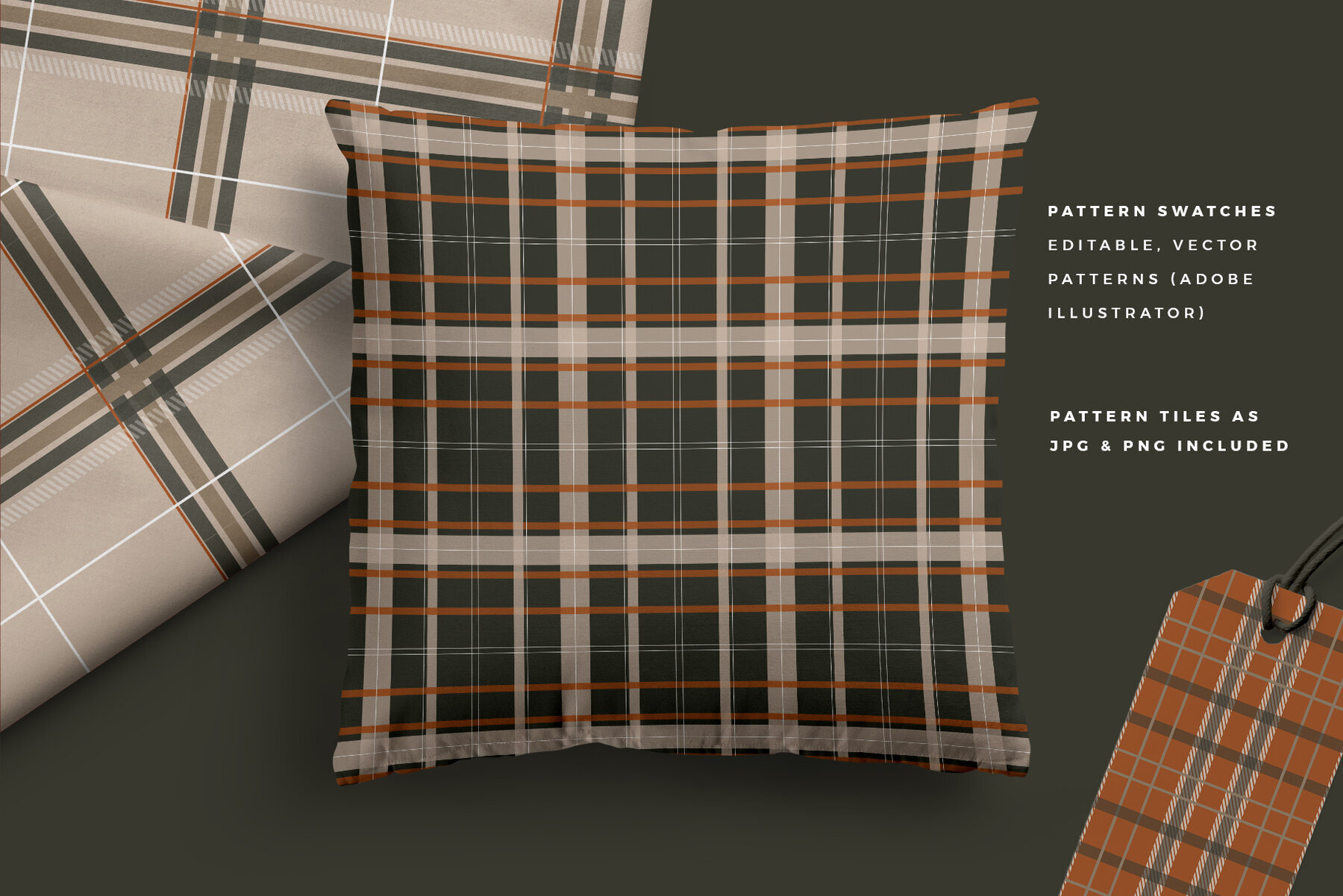 Autumn Plaid Seamless Patterns 2