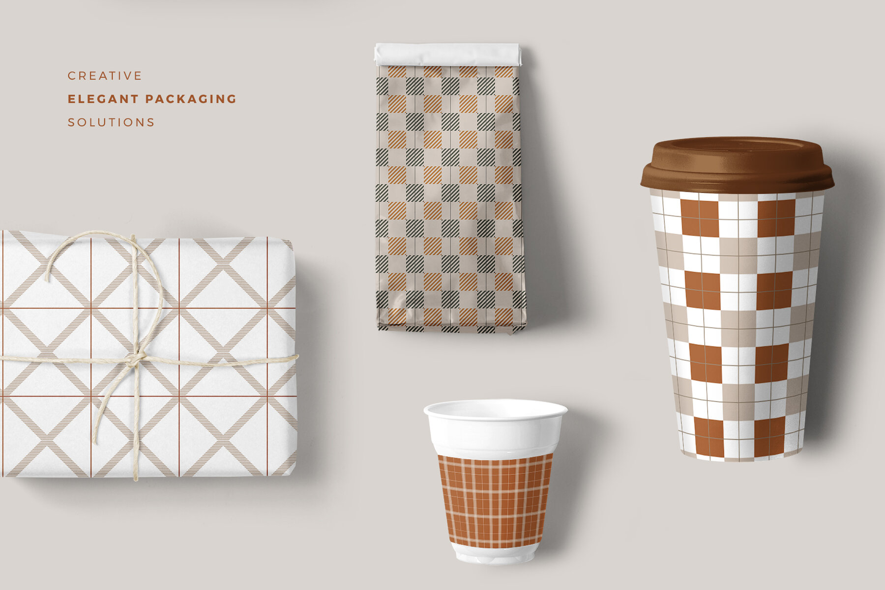 Autumn Plaid Seamless Patterns 6