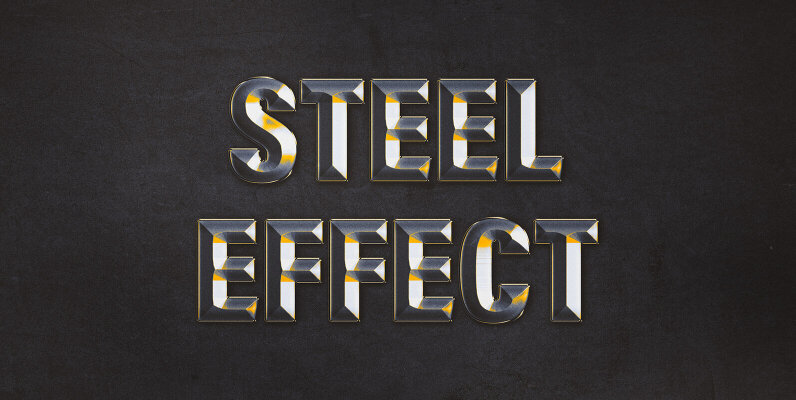 Forged Steel Text Effect