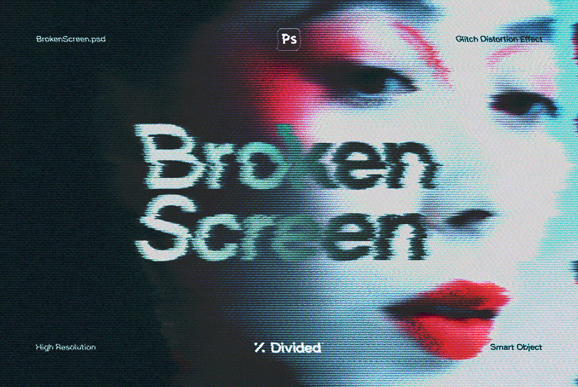 Broken Screen Glitch Effect 1
