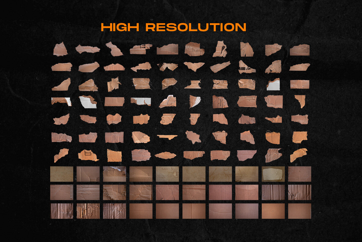 Torn Cardboard Textures 4