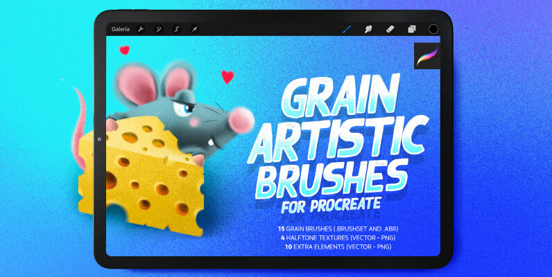 Grain Artistic Brushes for Procreate