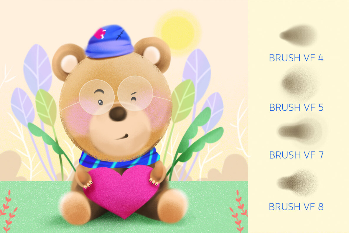 Grain Artistic Brushes for Procreate 4