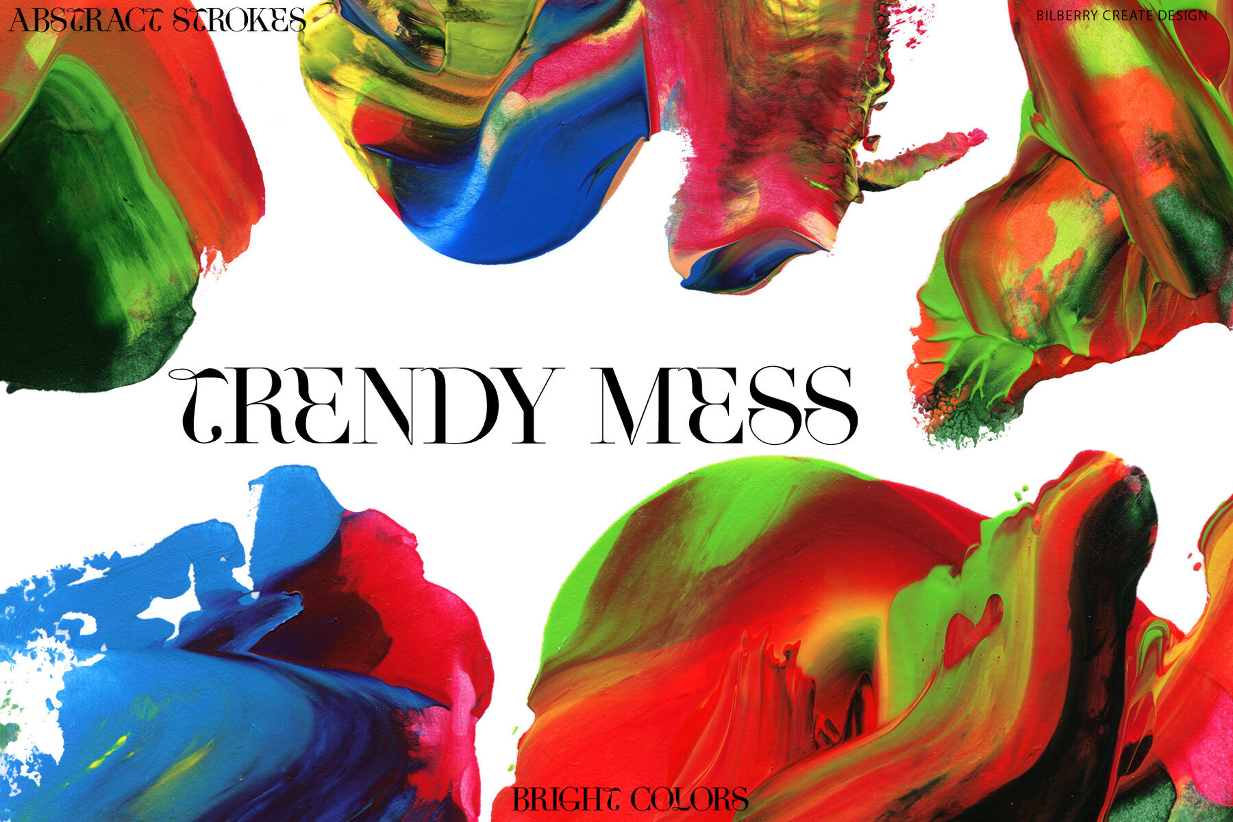 Trendy Mess Abstract Strokes 1